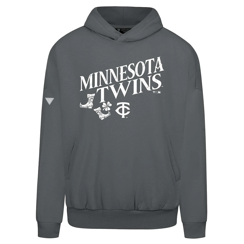 Sweat à capuche gris pour homme Minnesota Twins St. Patrick's Day Levelwear