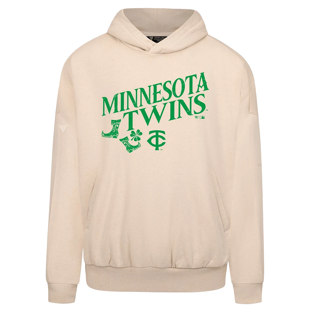 Sweat à capuche kaki pour homme Levelwear Minnesota Twins St. Patrick's Day