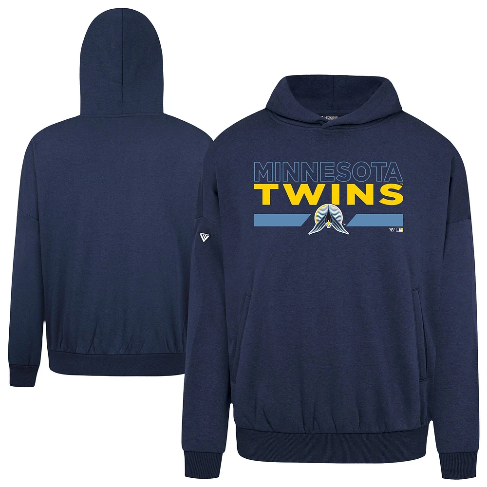 Men's Levelwear Navy Minnesota Twins Accolade Contact No Hitter Pullover Hoodie
