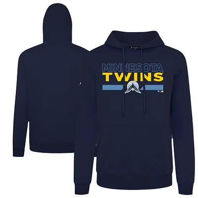 Men's Levelwear Navy Minnesota Twins Accolade Podium No Hitter Pullover Hoodie