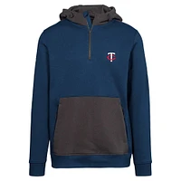 Men's Levelwear  Navy Minnesota Twins Chicane Insignia Core Quarter-Zip Hoodie