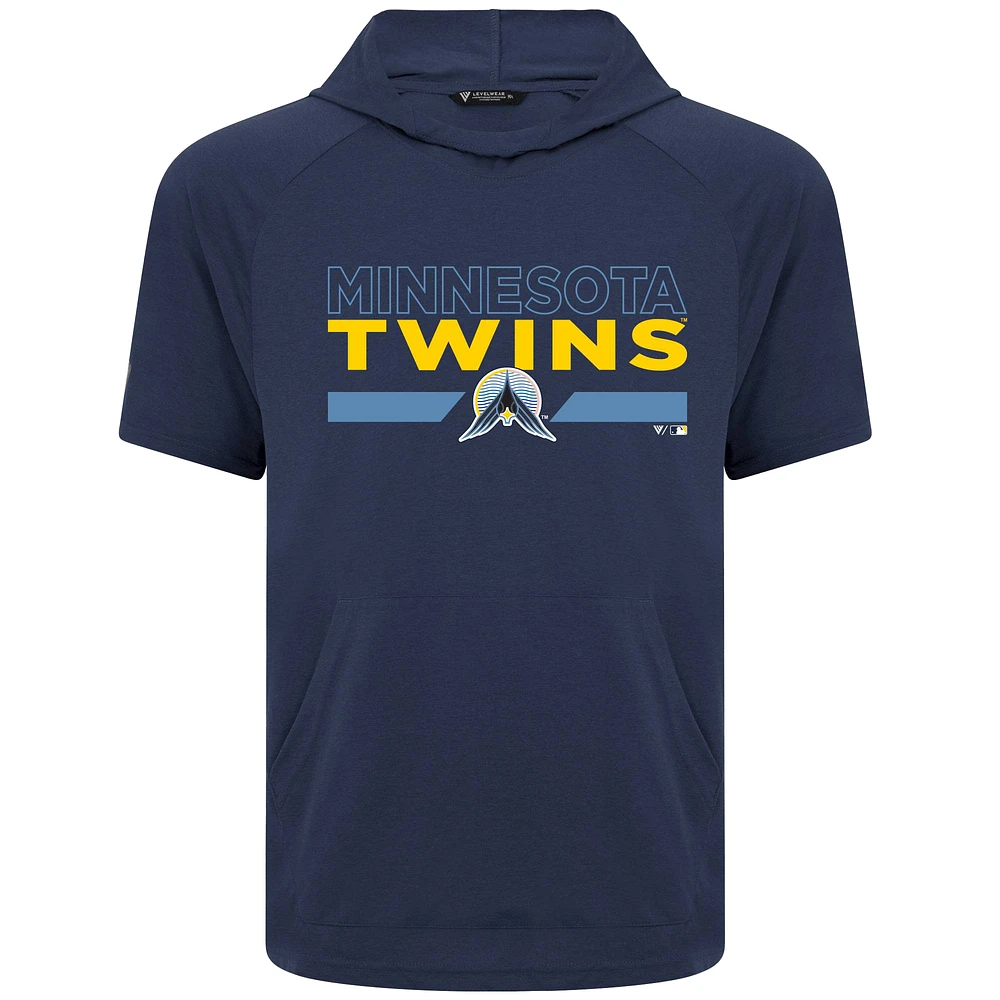 Men's Levelwear  Navy Minnesota Twins City Connect Phase No Hitter Hoodie T-Shirt