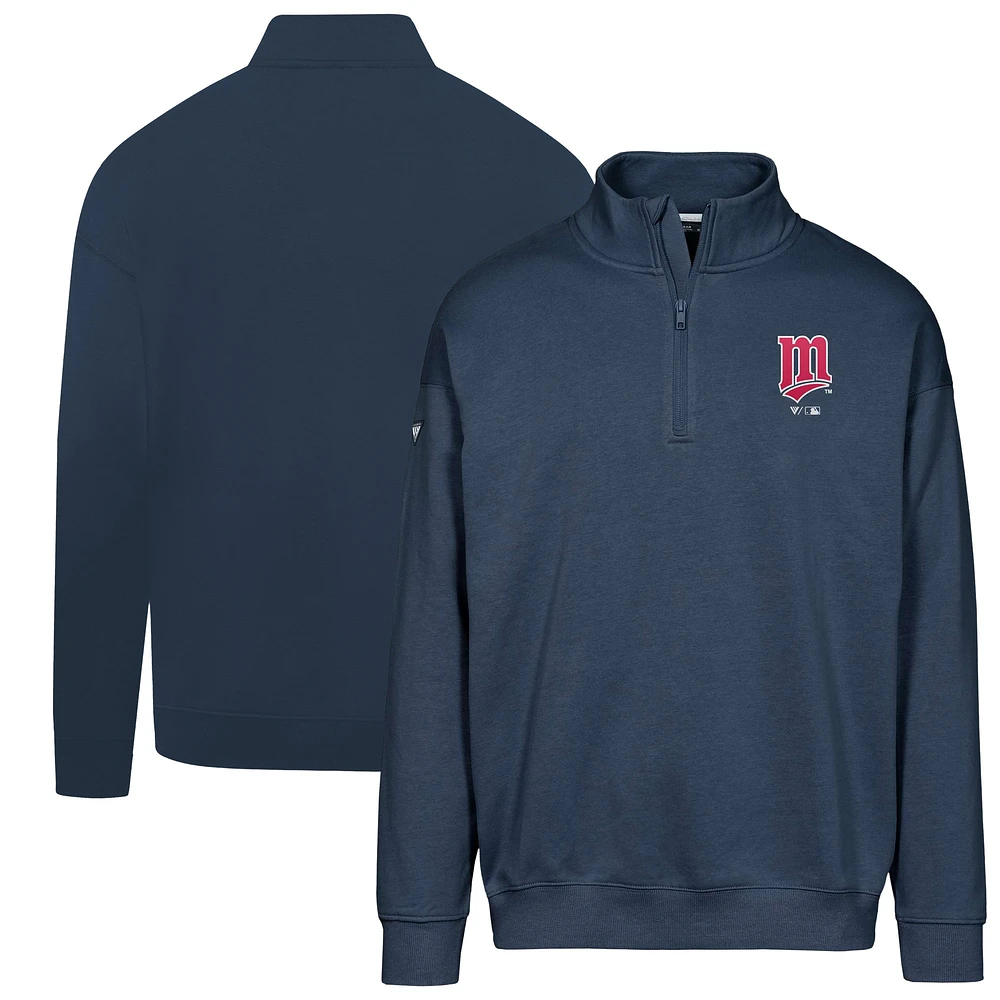Men's Levelwear  Navy Minnesota Twins Cooperstown Collection Murray Quarter-Zip Sweatshirt