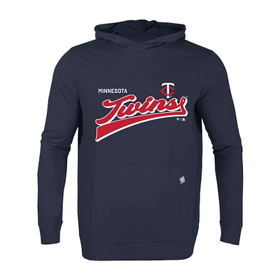 Men's Levelwear Navy Minnesota Twins Relay Vintage Team 2.0 Pullover Hoodie