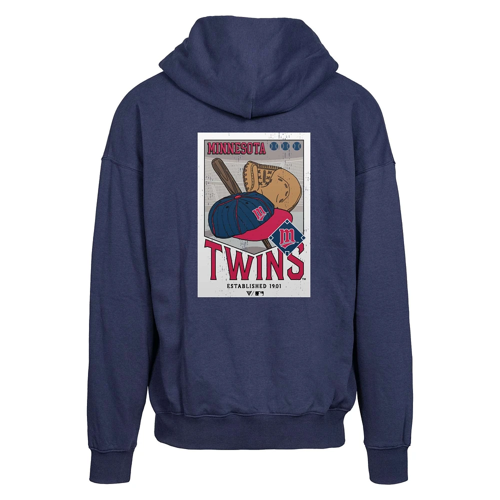 Men's Levelwear  Navy Minnesota Twins Uphill City Core Logo Full-Zip Hoodie