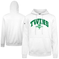 Men's Levelwear  White Minnesota Twins St. Patrick's Day Podium Plaid Pullover Hoodie