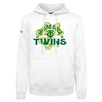 Men's Levelwear  White Minnesota Twins St. Patrick's Day Podium Shamrock Pullover Hoodie