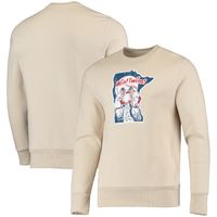 Men's Majestic Threads Oatmeal Minnesota Twins Fleece Pullover Sweatshirt