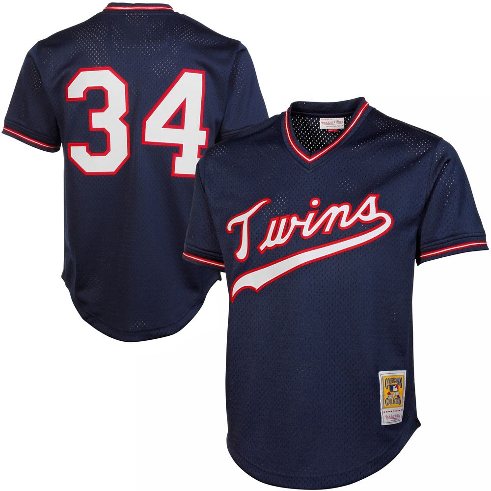 Men's Mitchell & Ness Kirby Puckett Navy Minnesota Twins 1985 Authentic Cooperstown Collection Mesh Batting Practice Jersey