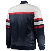 Men's Mitchell & Ness Navy/Red Minnesota Twins Big Tall Coaches Satin Full-Snap Jacket
