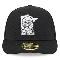 Men's New Era Black Minnesota Twins 2025 MLB Clubhouse Low Profile 59FIFTY Fitted Hat