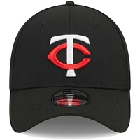 Men's New Era Black Minnesota Twins Logo 39THIRTY Flex Hat