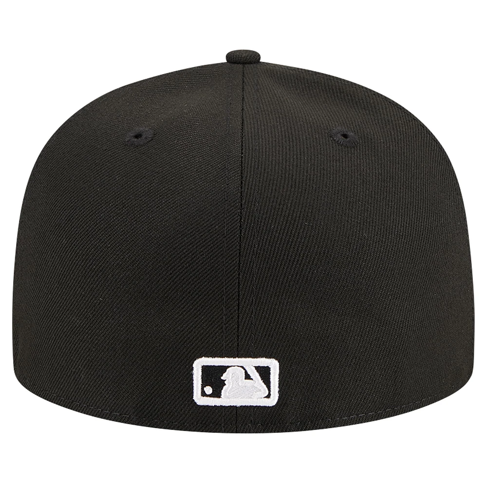 Men's New Era Black Minnesota Twins Logo 59FIFTY Fitted Hat
