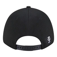 Casquette ajustable Pivot 9FORTY des Twins du Minnesota de New Era pour homme, noire