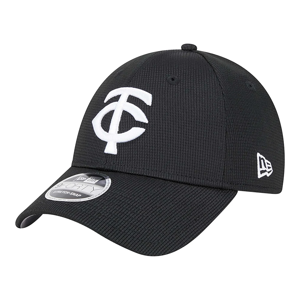 Casquette ajustable Pivot 9FORTY des Twins du Minnesota de New Era pour homme, noire