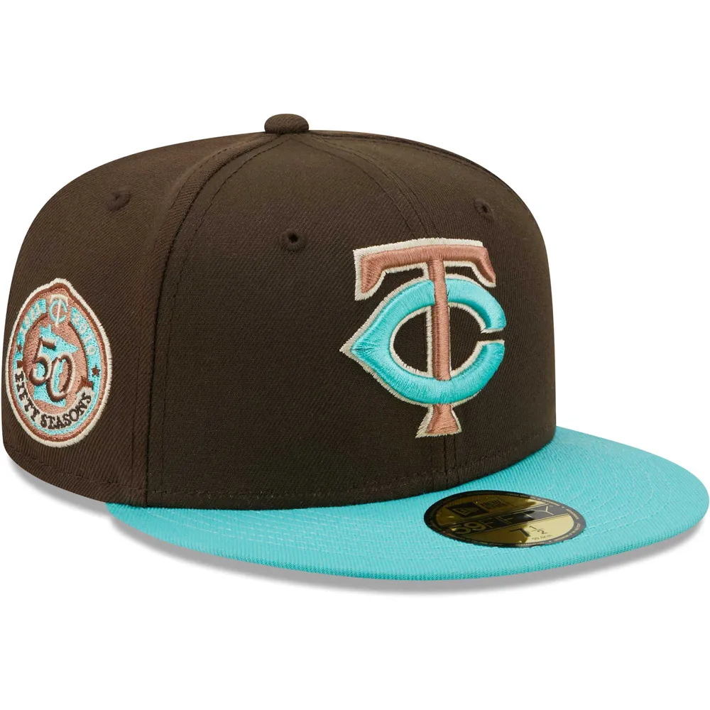 Buy New Era Minnesota Twins Cream & Brown Fitted Hat at In Style