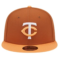 Casquette Snapback 9FIFTY bicolore marron New Era pour hommes des Twins du Minnesota