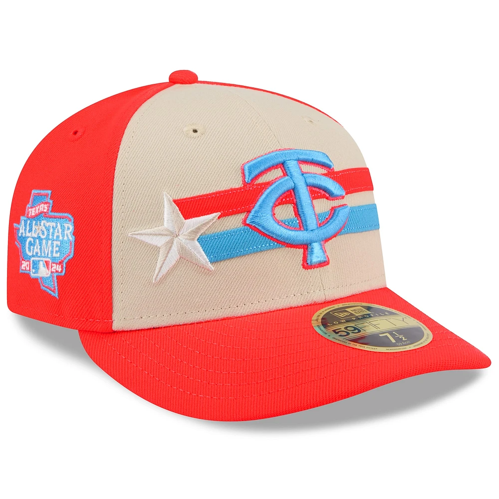 Casquette ajustée 59FIFTY à profil bas pour hommes des Minnesota Twins 2024 MLB New Era crème