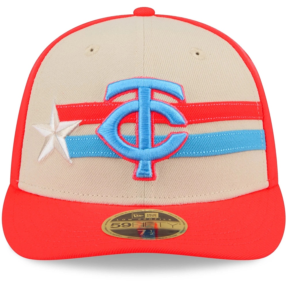 Casquette ajustée 59FIFTY à profil bas pour hommes des Minnesota Twins 2024 MLB New Era crème