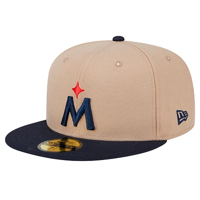 Casquette ajustée 59FIFTY des Twins du Minnesota de New Era pour homme en kaki