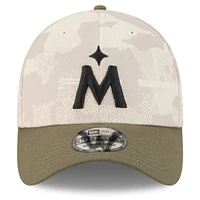 Casquette 39THIRTY Flex pour homme, beige clair/olive, Minnesota Twins 2025 Armed Forces Day, New Era