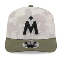 Men's New Era Light Beige/Olive Minnesota Twins 2025 Armed Forces Day 9SEVENTY Stretch-Snap Hat