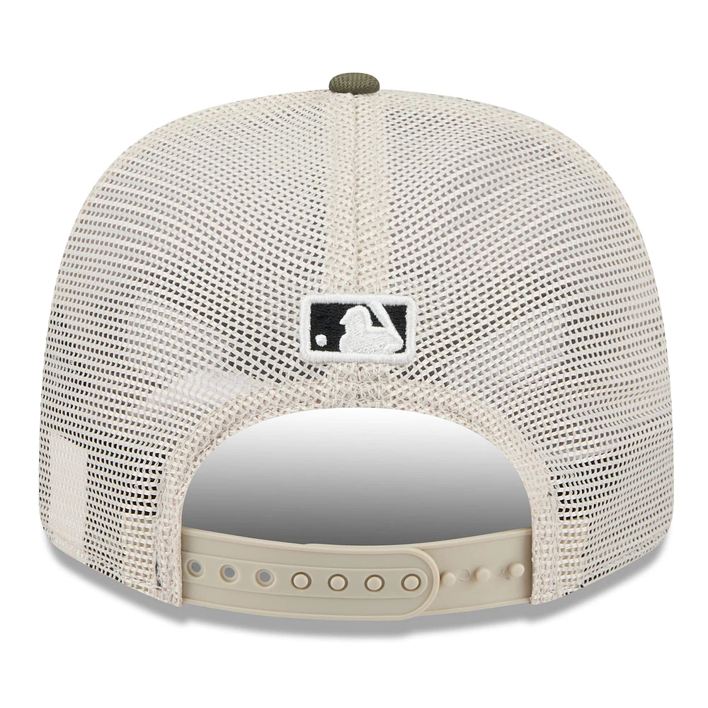Men's New Era Light Beige/Olive Minnesota Twins 2025 Armed Forces Day 9SEVENTY Stretch-Snap Hat