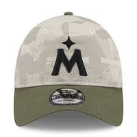 Men's New Era Light Beige/Olive Minnesota Twins 2025 Armed Forces Day 9TWENTY Adjustable Hat