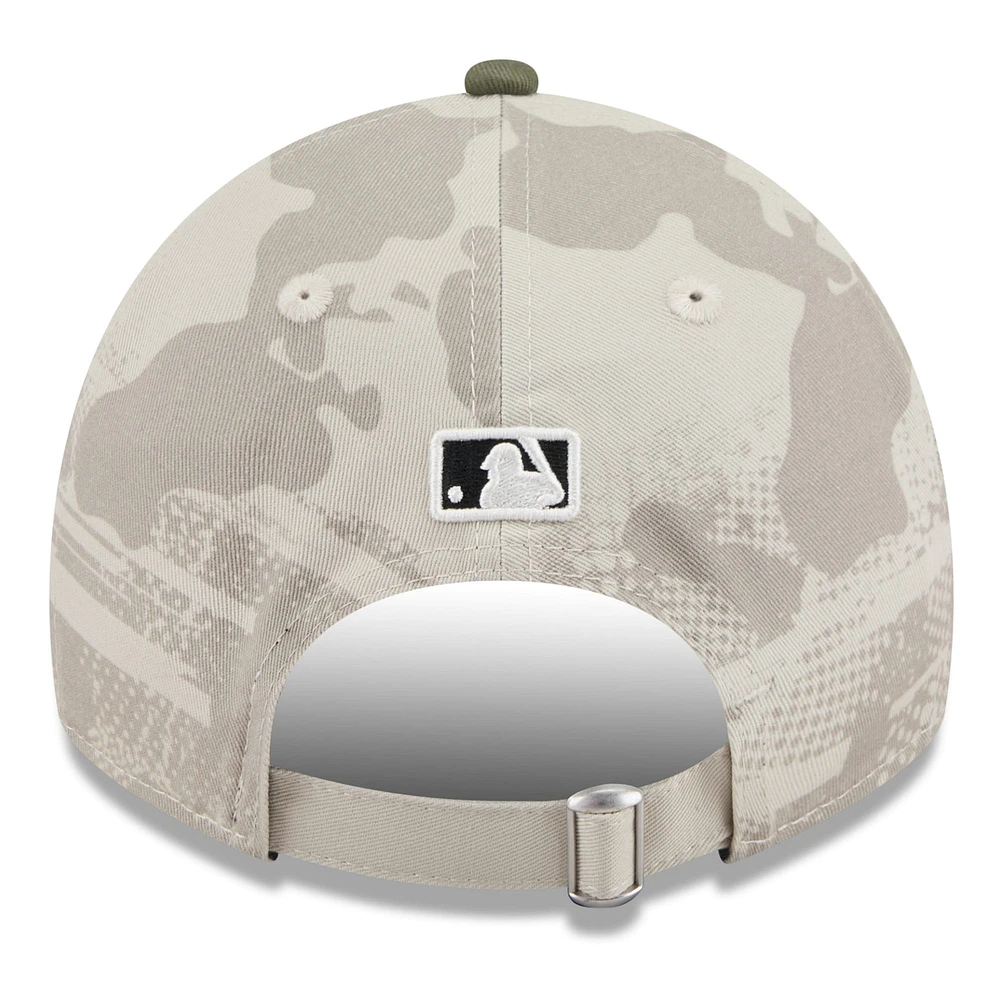Men's New Era Light Beige/Olive Minnesota Twins 2025 Armed Forces Day 9TWENTY Adjustable Hat