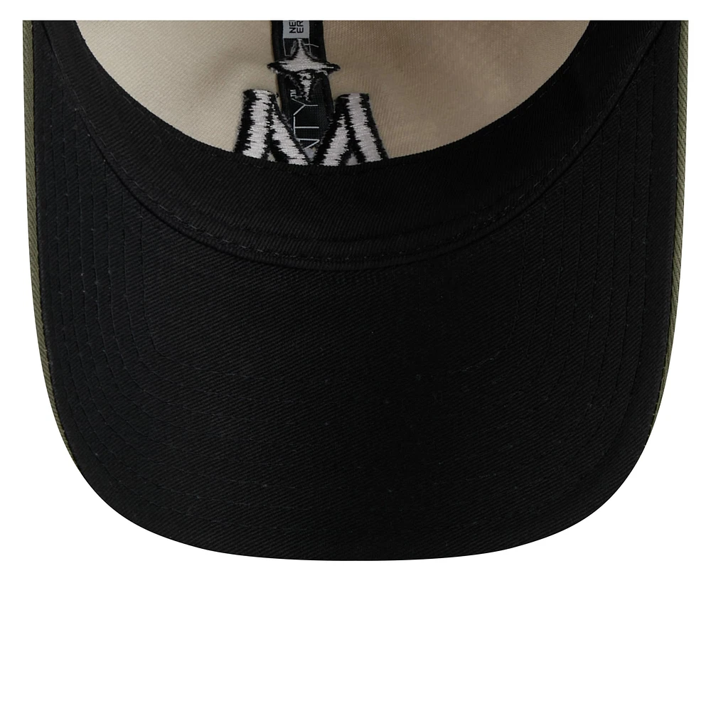 Men's New Era Light Beige/Olive Minnesota Twins 2025 Armed Forces Day 9TWENTY Adjustable Hat