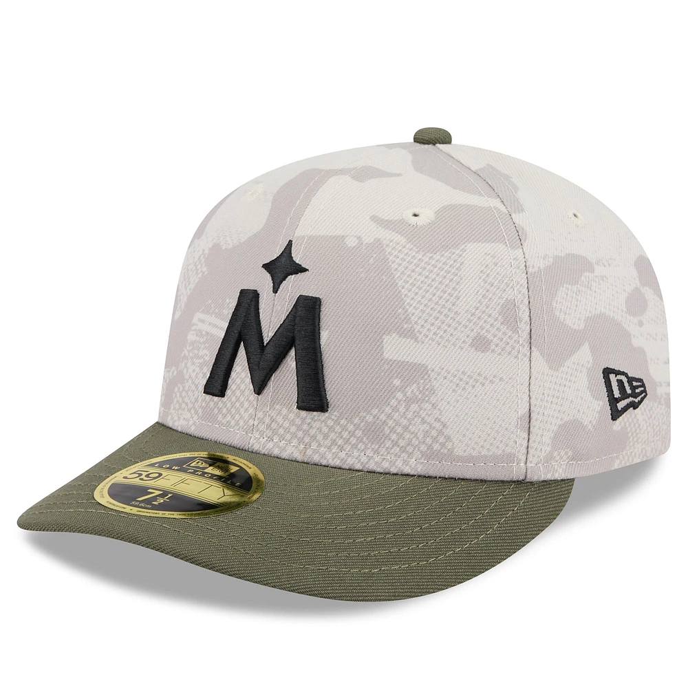 Men's New Era Light Beige/Olive Minnesota Twins 2025 Armed Forces Day Low Profile 59FIFTY Fitted Hat
