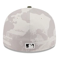 Men's New Era Light Beige/Olive Minnesota Twins 2025 Armed Forces Day Low Profile 59FIFTY Fitted Hat