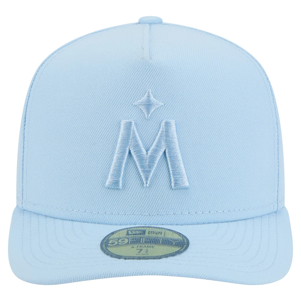Men's New Era  Light Blue Minnesota Twins Color Pack A-Frame 59FIFTY Fitted Hat