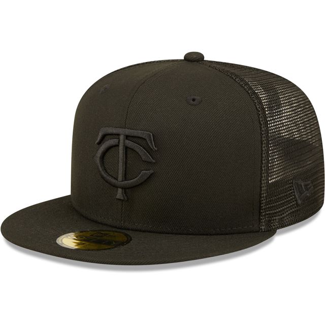 Casquette 59FIFTY Blackout Trucker Minnesota Twins New Era pour homme - ajustée