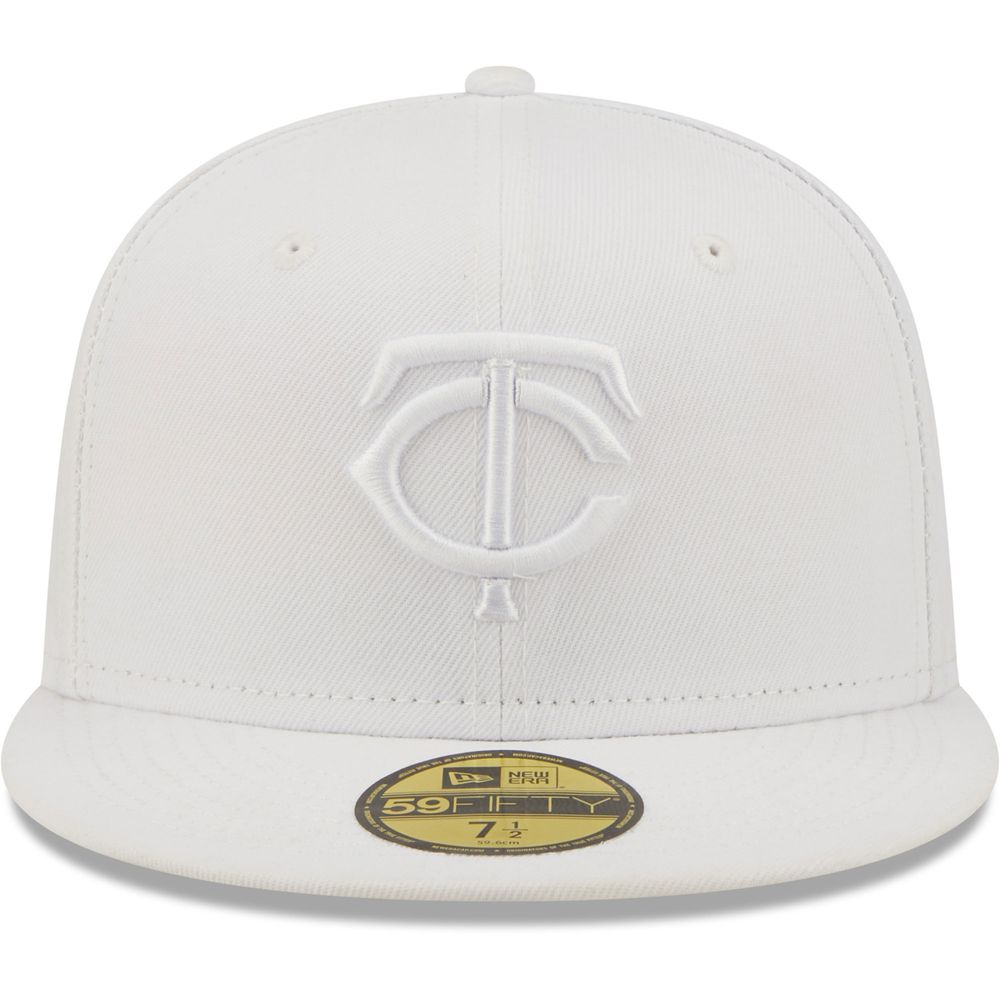 Men's New Era Minnesota Twins White on 59FIFTY Fitted Hat