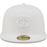 Men's New Era Minnesota Twins White on 59FIFTY Fitted Hat