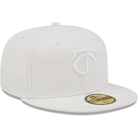 Men's New Era Minnesota Twins White on 59FIFTY Fitted Hat