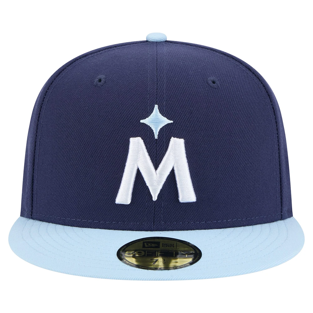 Men's New Era Navy/Light Blue Minnesota Twins Color Pack 2-Tone 59FIFTY Fitted Hat