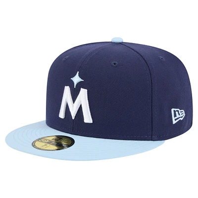 Men's New Era Navy/Light Blue Minnesota Twins Color Pack 2-Tone 59FIFTY Fitted Hat