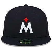 Casquette ajustée pour homme Minnesota Twins 2023 Authentic Collection Road 59FIFTY bleu marine New Era