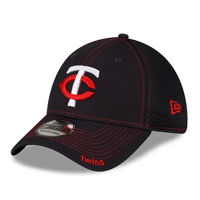 Casquette Flex New Era pour homme Minnesota Twins 2023 Neo 39THIRTY bleu marine