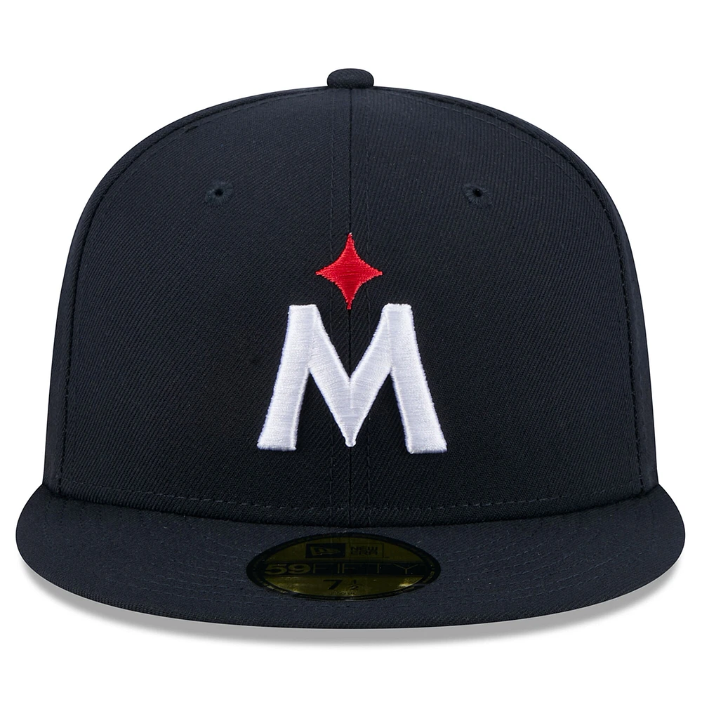 Casquette ajustée Jackie Robinson Day 59FIFTY bleu marine pour homme des Twins du Minnesota 2025 de New Era