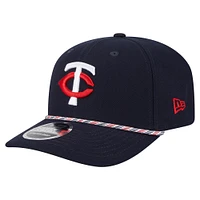 Men's New Era Navy Minnesota Twins Multi-Rope 9SEVENTY Stretch-Snap Hat