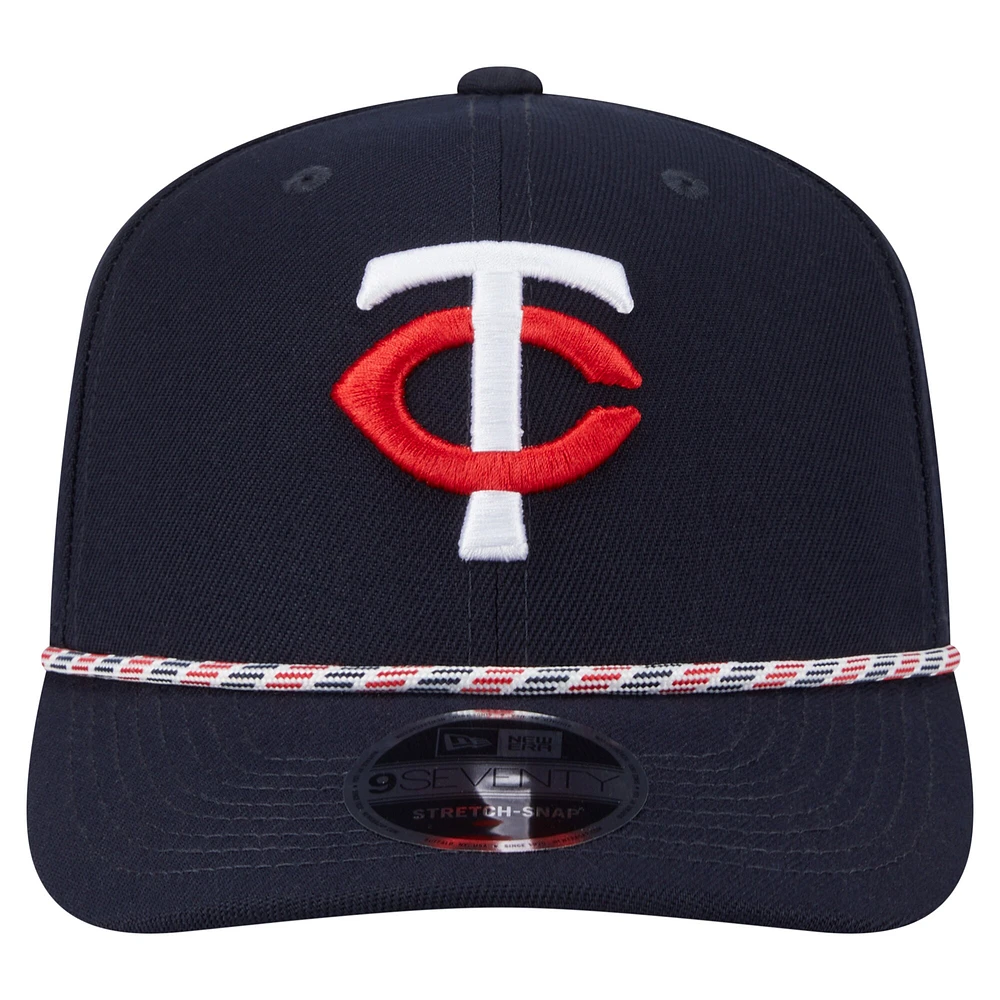 Men's New Era Navy Minnesota Twins Multi-Rope 9SEVENTY Stretch-Snap Hat