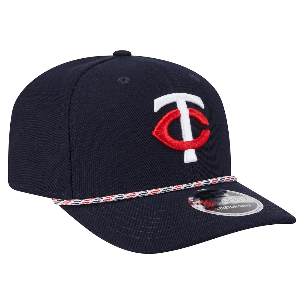 Men's New Era Navy Minnesota Twins Multi-Rope 9SEVENTY Stretch-Snap Hat