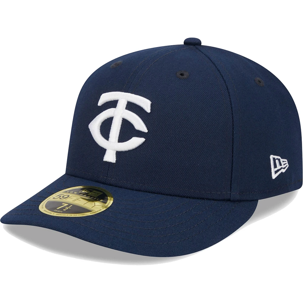 Men's New Era Navy Minnesota Twins Oceanside Low Profile 59FIFTY Fitted Hat