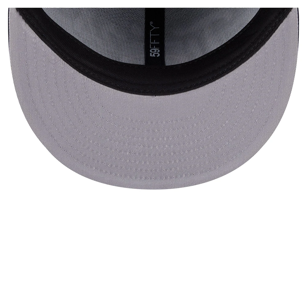 Casquette ajustée New Era Twins du Minnesota bleu marine Overlap 59FIFTY pour homme