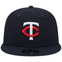 Casquette Snapback 9FIFTY Trucker 9FIFTY pour homme bleu marine Minnesota Twins Team Color New Era