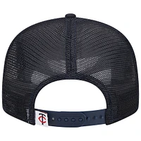 Casquette Snapback 9FIFTY Trucker 9FIFTY pour homme bleu marine Minnesota Twins Team Color New Era