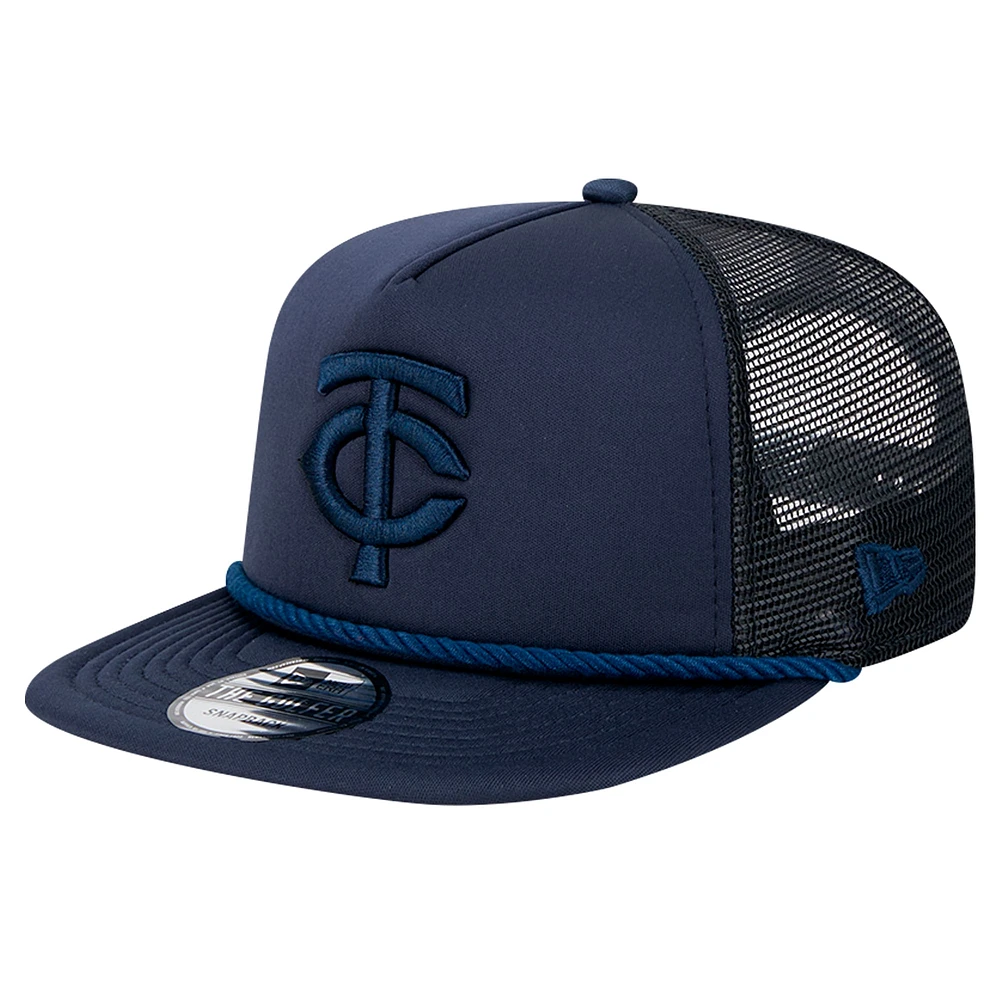 Casquette de golf à visière snapback en maille ton sur ton Minnesota Twins de New Era pour homme